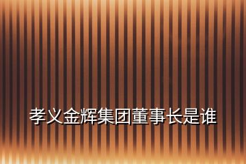 孝義金輝集團(tuán)董事長(zhǎng)是誰