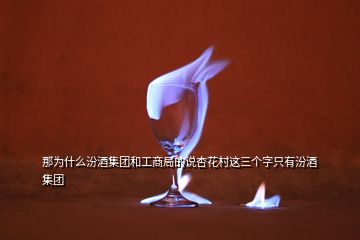 那為什么汾酒集團(tuán)和工商局的說(shuō)杏花村這三個(gè)字只有汾酒集團(tuán)