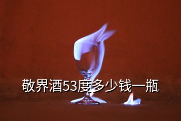 敬界酒53度多少錢一瓶