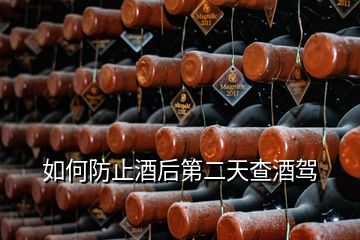 如何防止酒后第二天查酒駕