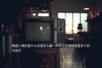 韓國人喝的是什么白酒怎么都一杯杯干的酒精度是多少的大部分