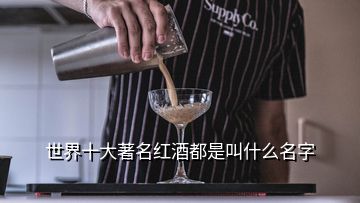 世界十大著名紅酒都是叫什么名字