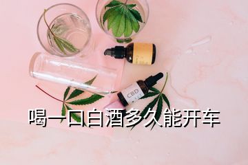 喝一口白酒多久能開車