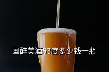 國醉美酒53度多少錢一瓶