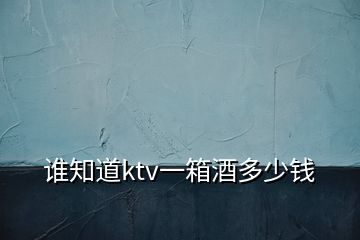 誰知道ktv一箱酒多少錢