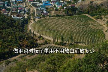 做泡菜時壇子里用不用放白酒放多少