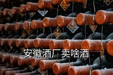 安徽酒廠賣啥酒