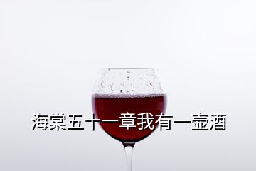 海棠五十一章我有一壺酒