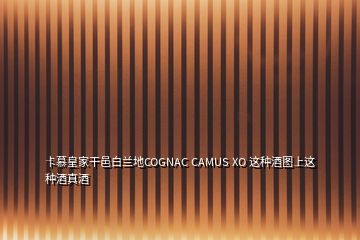 卡慕皇家干邑白蘭地COGNAC CAMUS XO 這種酒圖上這種酒真酒