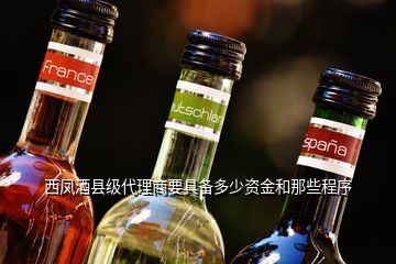 西鳳酒縣級(jí)代理商要具備多少資金和那些程序