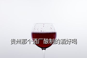 貴州那個(gè)酒廠(chǎng)釀制的酒好喝