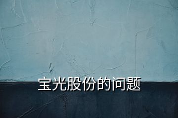 寶光股份的問題