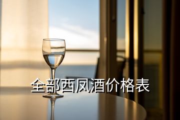 全部西鳳酒價格表