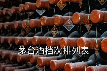 茅臺(tái)酒檔次排列表