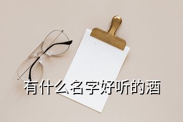 有什么名字好聽的酒