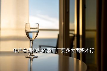 年產白酒40噸的酒廠廠要多大面積才行