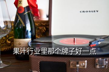 果汁行業(yè)里那個(gè)牌子好一點(diǎn)