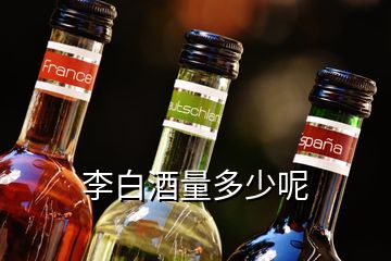 李白酒量多少呢