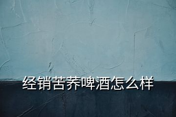 經(jīng)銷苦蕎啤酒怎么樣