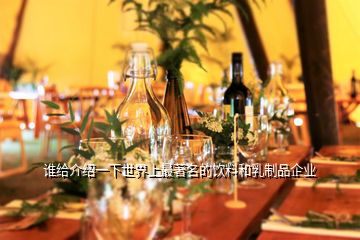 誰(shuí)給介紹一下世界上最著名的飲料和乳制品企業(yè)