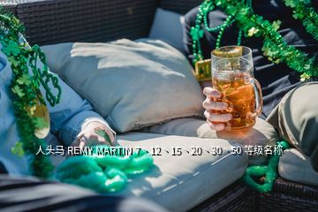 人頭馬 REMY MARTIN 7丶12丶15丶20丶30丶50 等級名稱