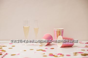 華潤雪花啤酒有限公司招聘面試一班都問些什么問題