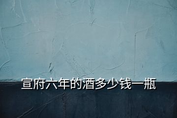 宣府六年的酒多少錢(qián)一瓶