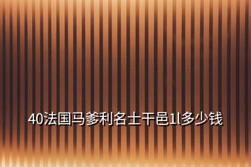 40法國馬爹利名士干邑1l多少錢