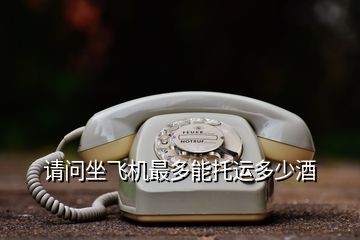 請問坐飛機最多能托運多少酒