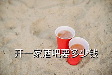 開一家酒吧要多少錢