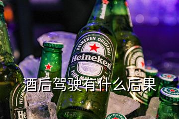 酒后駕駛有什么后果