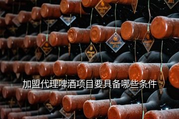 加盟代理啤酒項(xiàng)目要具備哪些條件