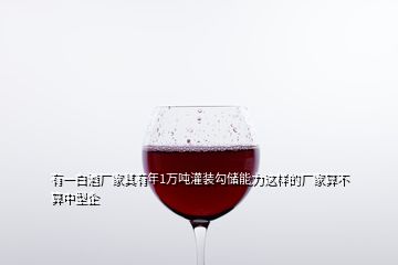 有一白酒廠家其有年1萬噸灌裝勾儲能力這樣的廠家算不算中型企