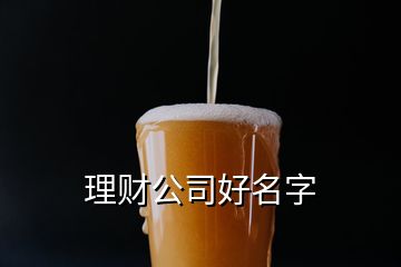 理財公司好名字